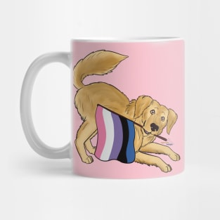 Pride Doggos: Genderfluid Golden Retriever Mug